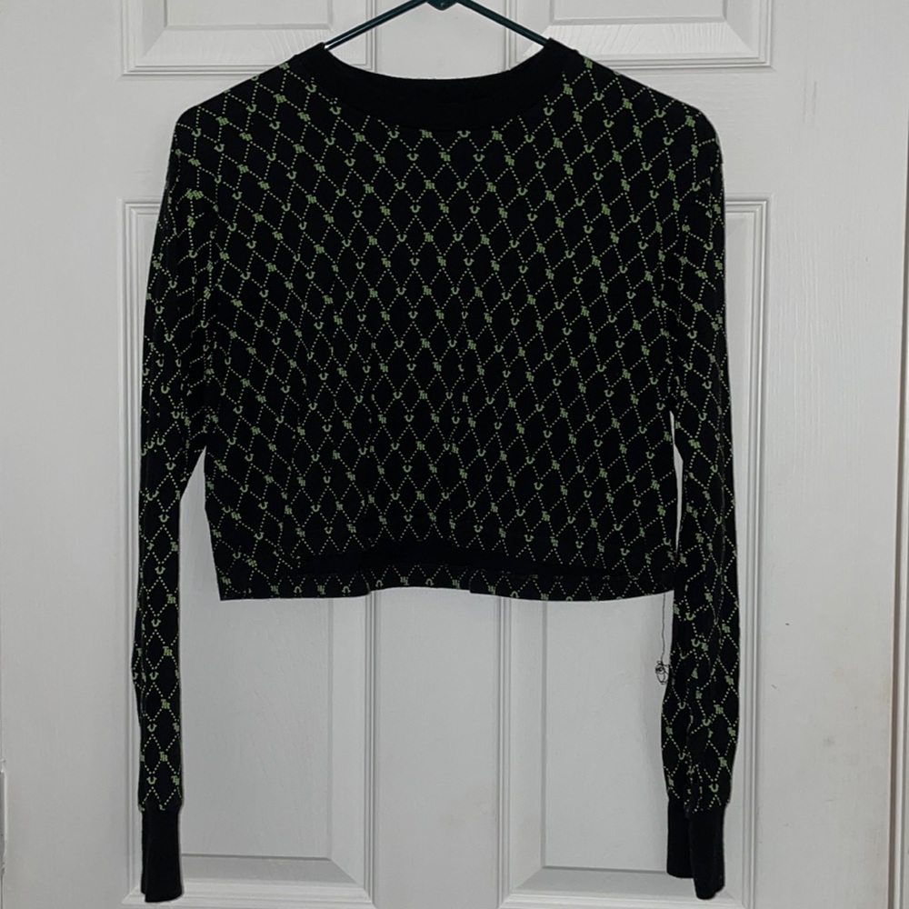 True religion long sleeve crop top
